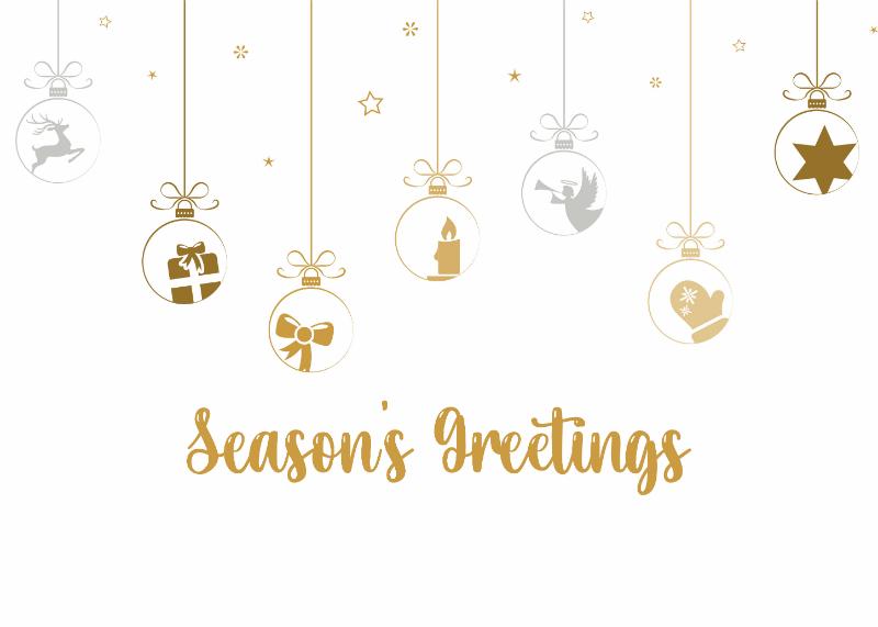 Minimal Gold Baubles and Icons